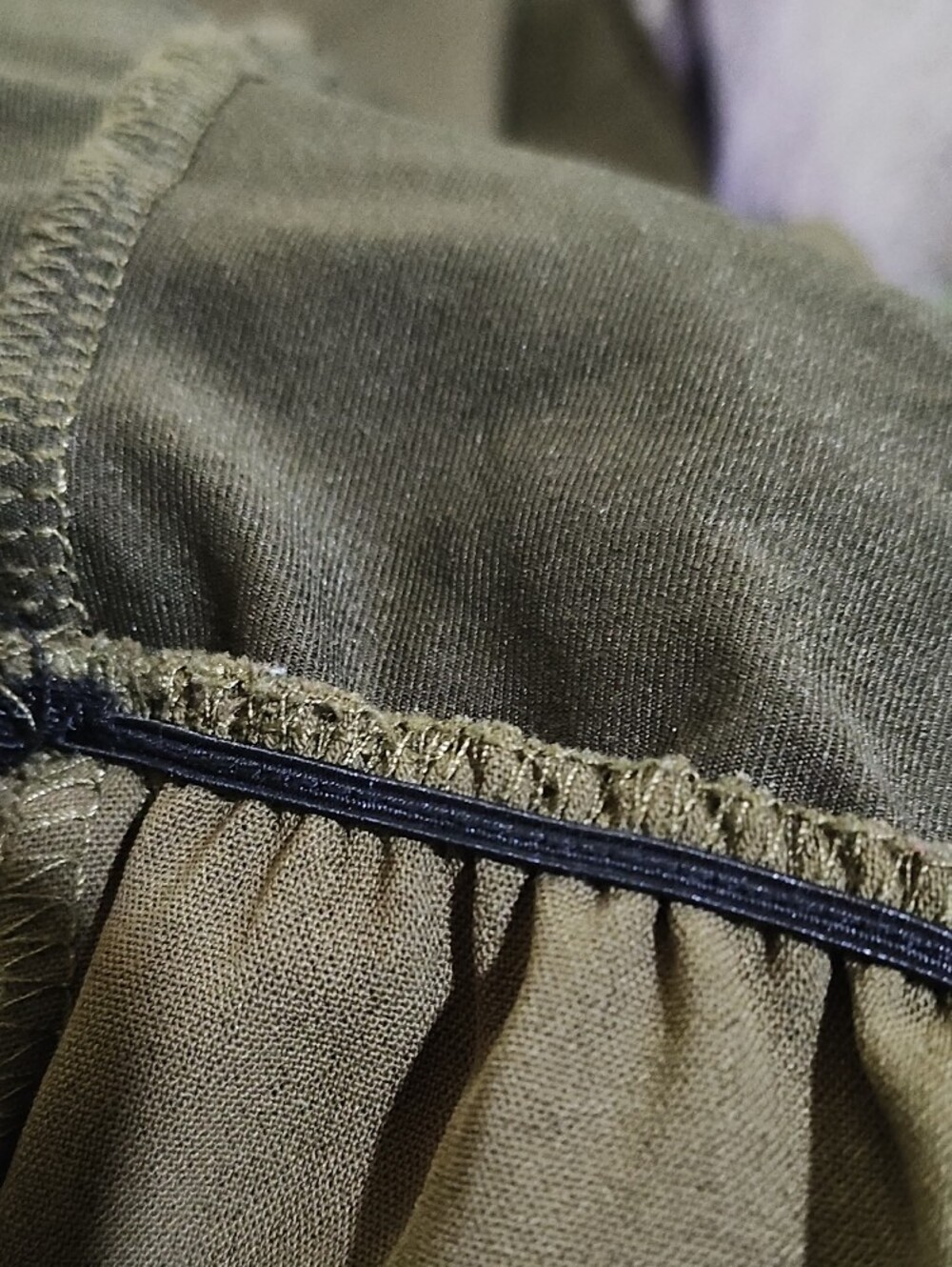 Smocked Bodice Wide-Leg Olive Jumpsuit for Women - Picture 13 of 13